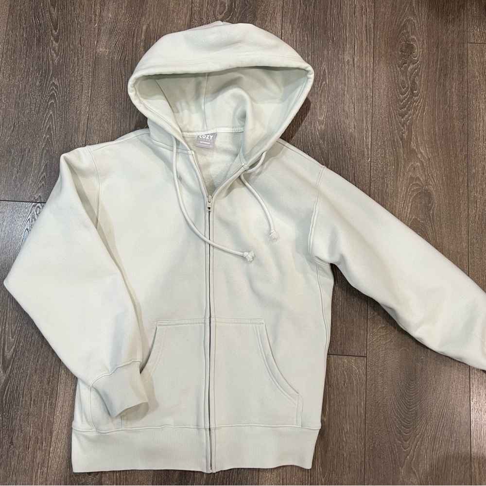 TNA COZY FLEECE BOYFRIEND ZIP HOODIE - XS